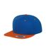 Yupoong Mens The Classic Premium Snapback 2-Tone Cap (Royal Blue/Orange)