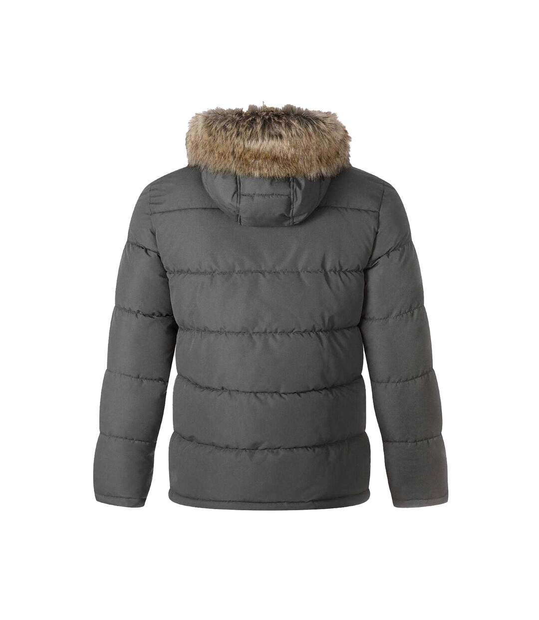 Doudoune Matelassée Motif/style Bord Duveteux Homme Gris Minoti-3