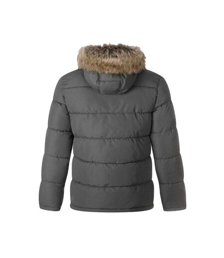 Doudoune Matelassée Motif/style Bord Duveteux Homme Gris Minoti