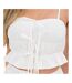 Haut Court Motif/style Ruché Femme Blanc I Saw It First-3
