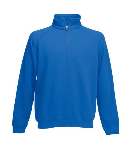 Fruit Of The Loom Mens Premium 70/30 Zip Neck Sweatshirt (Royal Blue)