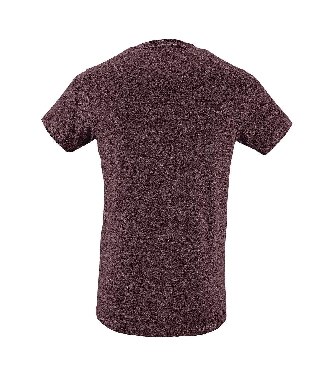 T-shirt regent homme bordeaux chiné SOLS