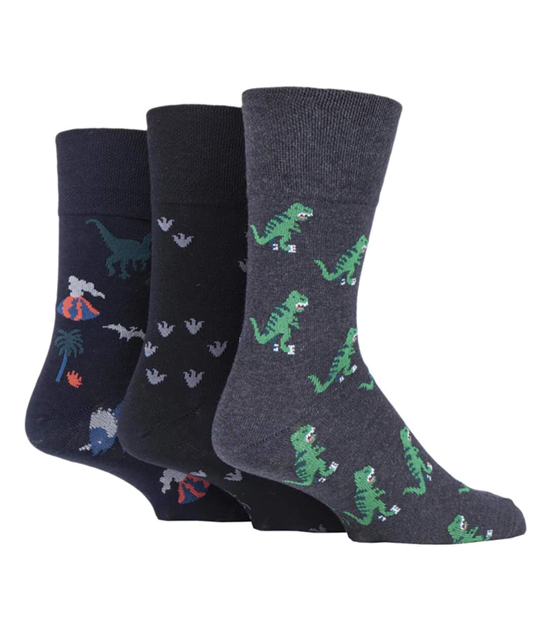 6 paires de chaussettes à motifs non élastiques pour hommes-3