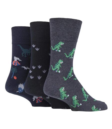 6 paires de chaussettes à motifs non élastiques pour hommes