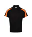 Polo Motif/style Contrasté Cool Homme Noir Vif Orange Électrique Just Cool-1