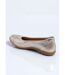 Ballerine cuir imprimé effet tressé largeur confort-2
