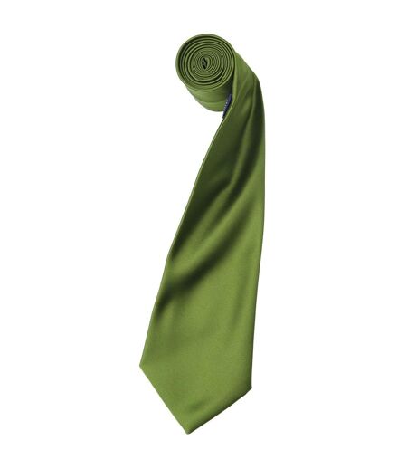 Premier Mens Plain Satin Tie (Narrow Blade) (Oasis Green) (One Size)