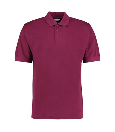 Mens klassic superwash 60°c classic polo shirt burgundy Kustom Kit