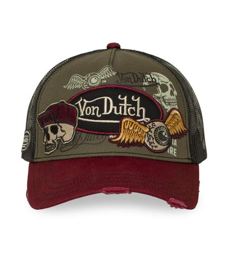 Casquette trucker filet effet usé avec patch et print Patches17 Vondutch