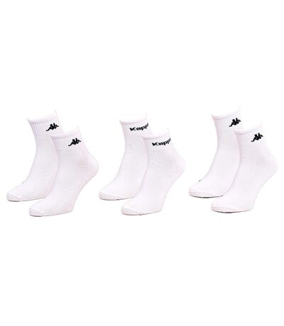 Chaussettes homme KAPPA Socquettes Tiges 2 tiers Pack de 3 paires Blanches