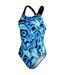 Maillot De Bain 1 Pièce Motif/style Abstrait Allover Digital Femme Bleu Noir Abstrait Speedo-2