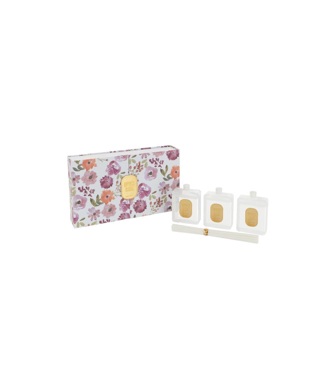 Coffret 3 Diffuseurs de Parfum Happiness Blooms 22cm Mimosa & Rose-1