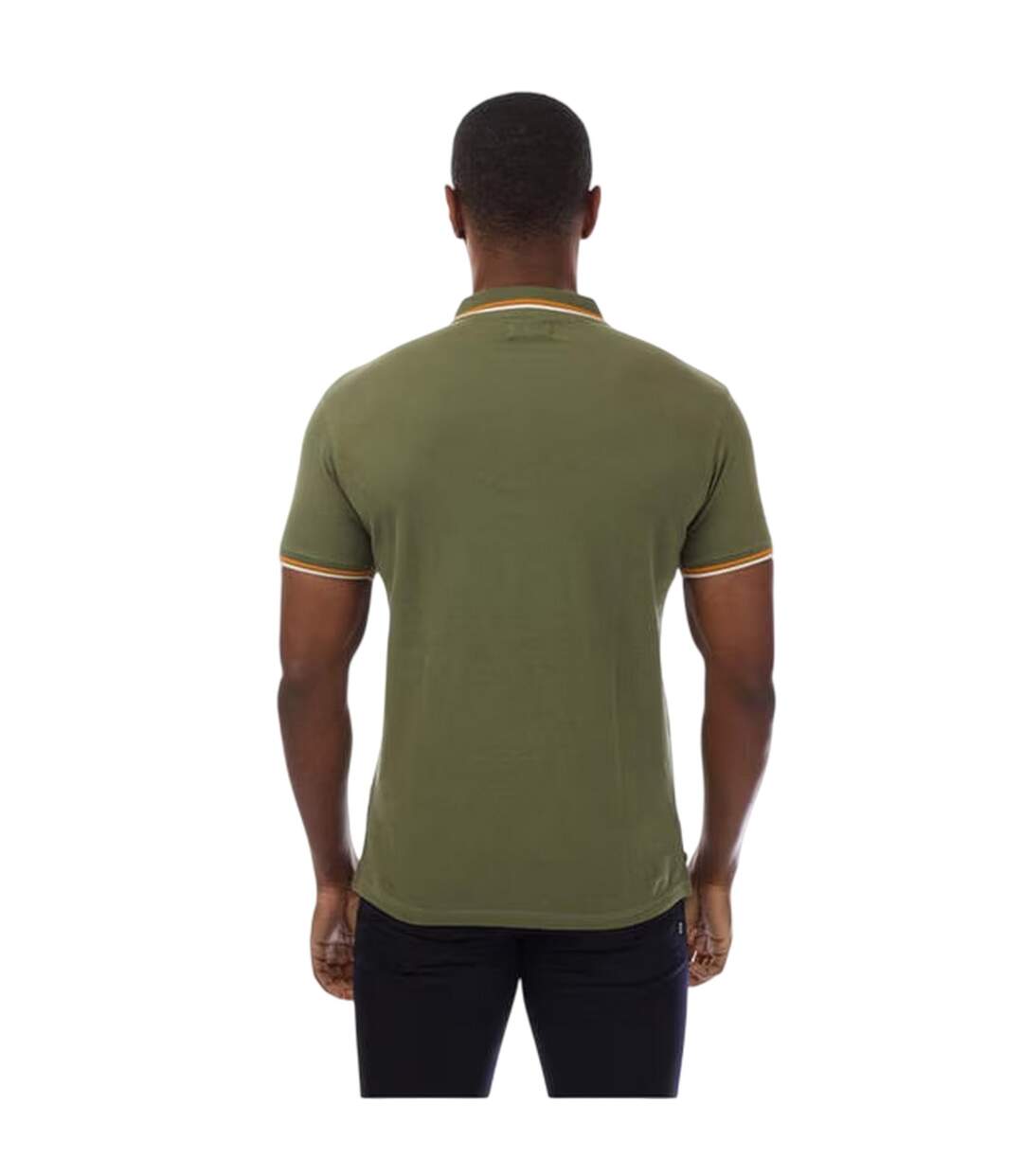 Polo Manches Courtes Homme Vert Blanc Aquascutum-3