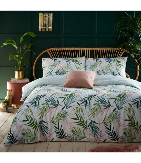 Furn Bali Palm Duvet Set (Green/White) - UTRV2180