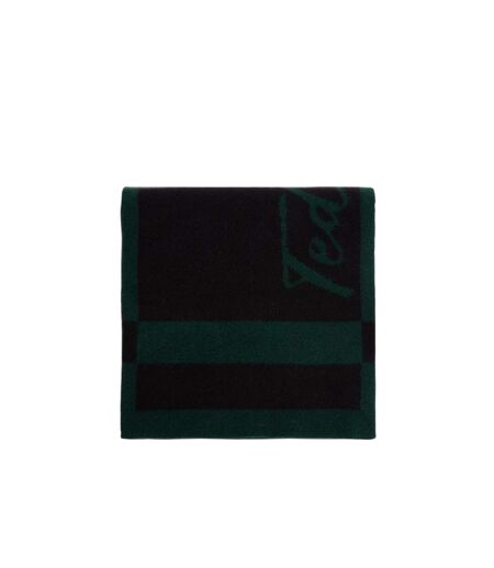 Lettering Knitted Reversible Scarf One Size Dark Green Ted Baker
