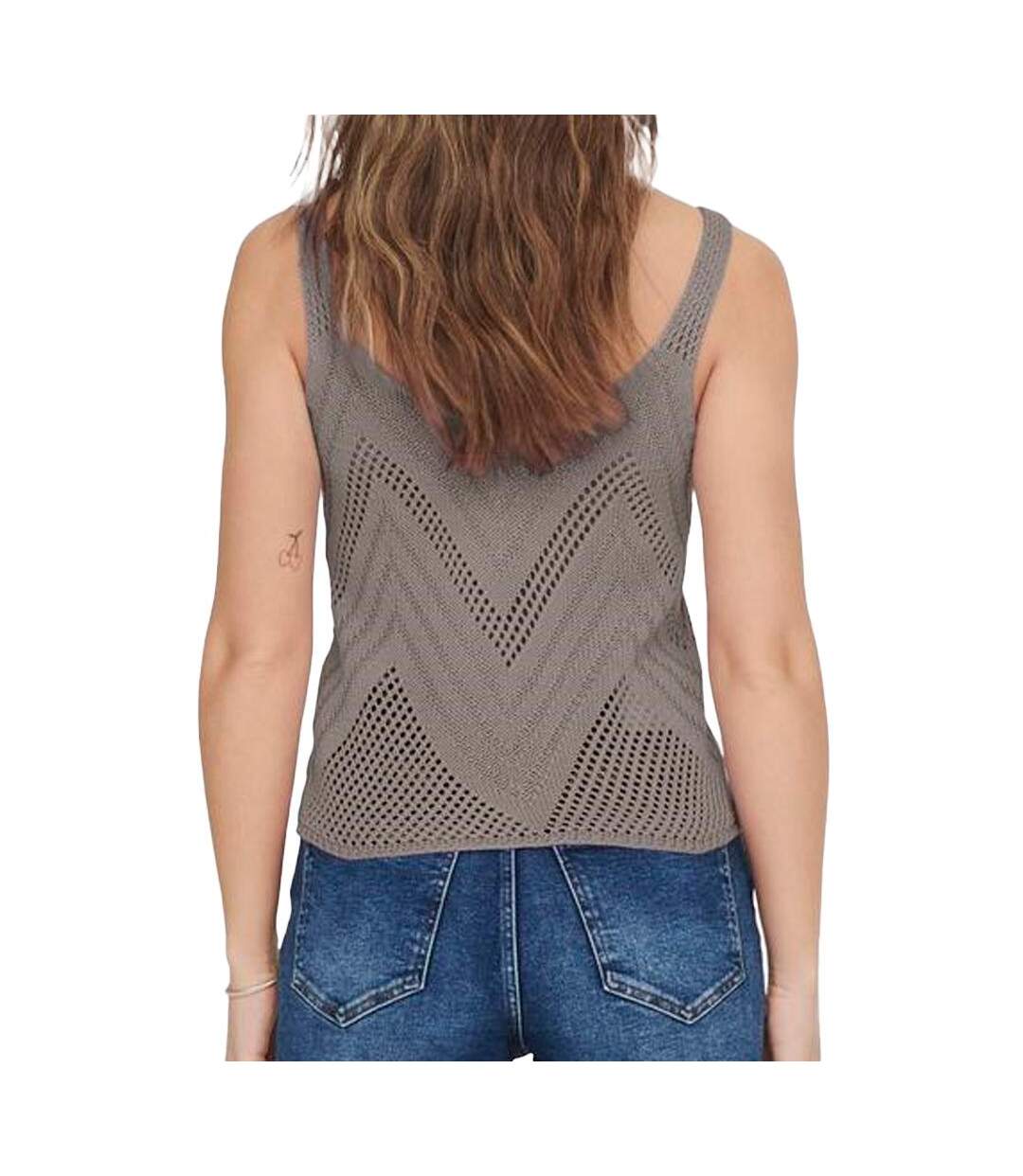 Top crochet kaki femme jdy 15226348-2