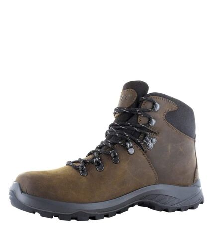 Hi-Tec Mens Ravine Lite Grain Leather Walking Boots (Brown) - UTFS10043