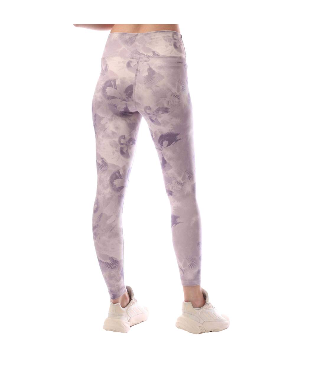 Legging Motif/style Fleur Train Essentials Femme Blanc Rose Adidas-2