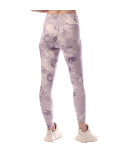 Legging Motif/style Fleur Train Essentials Femme Blanc Rose Adidas