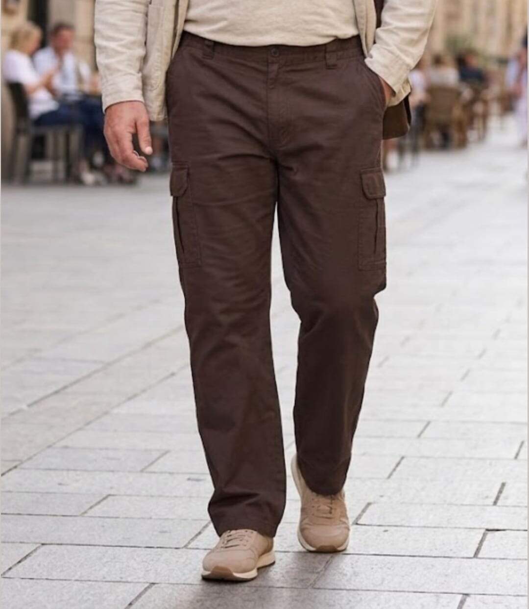 WINCHESTER WALLABYGTC — Pantalon cargo marron : l'alliance du confort et de la fonctionnalité-1