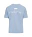 Womens/ladies Essentials Logo Boyfriend T-shirt Mineral Blue Blank Essentials-3