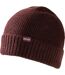 Bonnet Uni Et Côtelé À Revers Basic Femme Pourpre Regatta-1