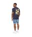 Mens flowers t-shirt navy Crosshatch-2