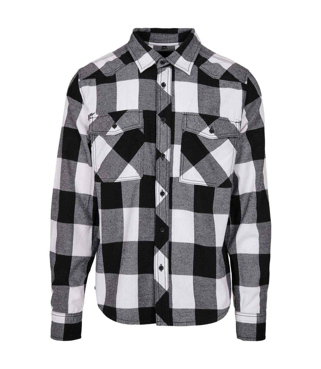 Chemise Motif/style À Carreaux Homme Noir Blanc Build Your Brand-1