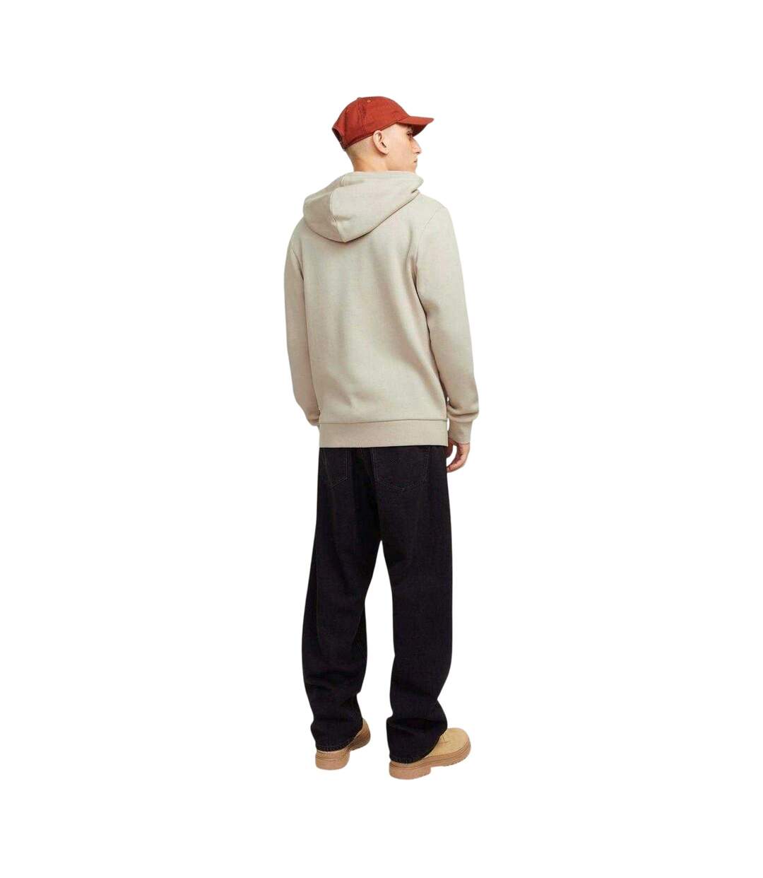 Mens Logo Full Zip Hoodie Moonbeam Jack And Jones-3