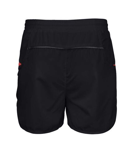 Spiro Mens Sports Micro-Lite Running Shorts (Black/Red)