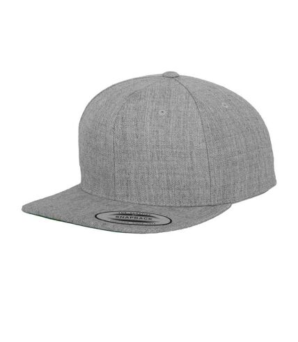 Mens classic snapback cap heather grey Flexfit