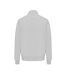 Unisex Adult Elgon Recycled Cotton Quarter Zip Sweater Top Light Heather Grey Iqoniq-3