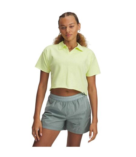 Polo Motif/style Icône Femme Jaune Blanc Under Armour