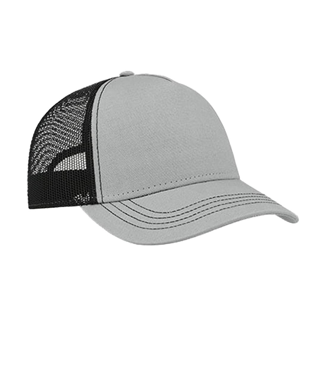 Casquette Trucker Rapper Gris Noir Atlantis Headwear-1