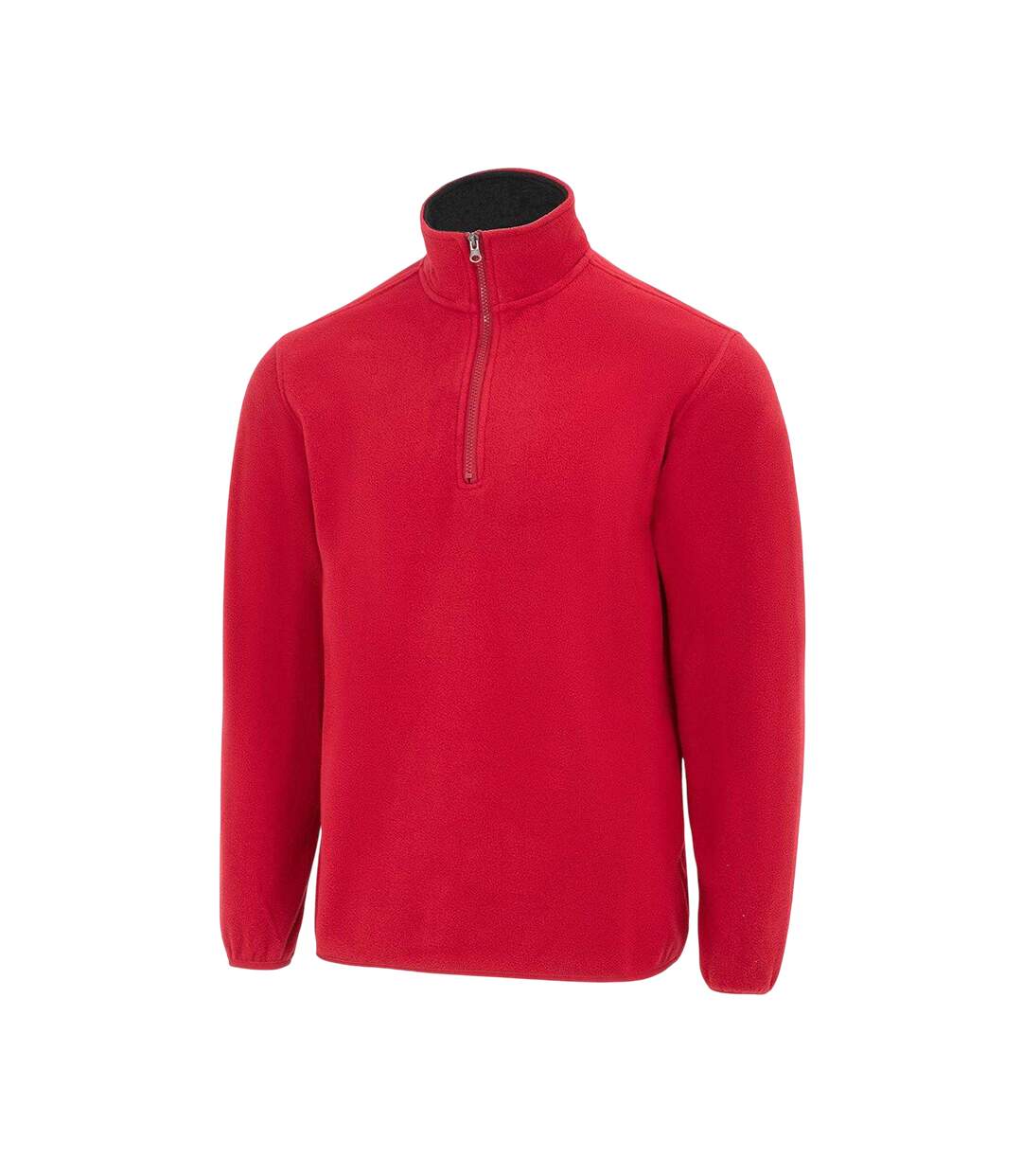Mens Quarter Zip Fleece Jacket Red Donnay-3
