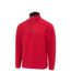 Mens Quarter Zip Fleece Jacket Red Donnay-3