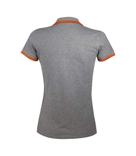 Polo Pasadena Femme Gris Chiné Orange SOLS