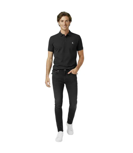 Mens Classic Embroidered Logo Polo Shirt Black Jack Wills