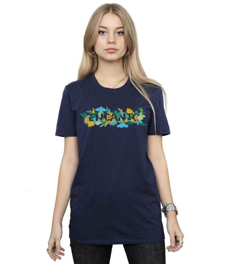Disney Womens/Ladies Encanto Wild Logo Cotton Boyfriend T-Shirt (Bleu marine) - UTBI22378