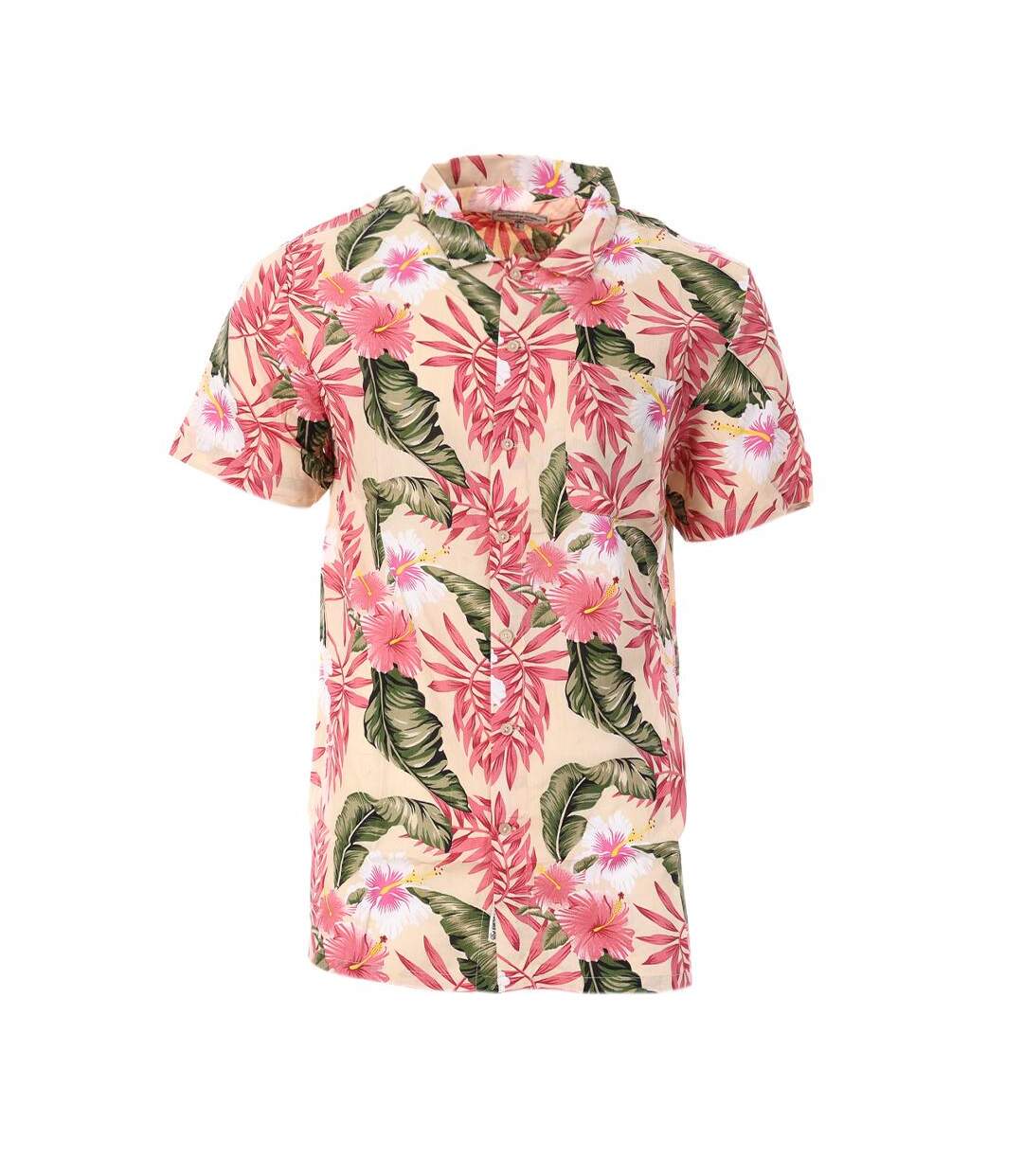 Chemise Jaune/Rose Homme American People Cabiai - L