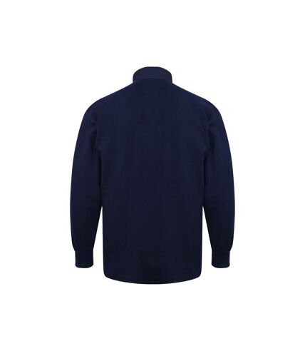 Front Row - Polo de rugby à manches longues 100% coton - Homme (Bleu marine/Bleu marine) - UTRW478