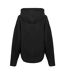 Womens/ladies Fluffy Knitted Hoodie Black The Couture Club-3