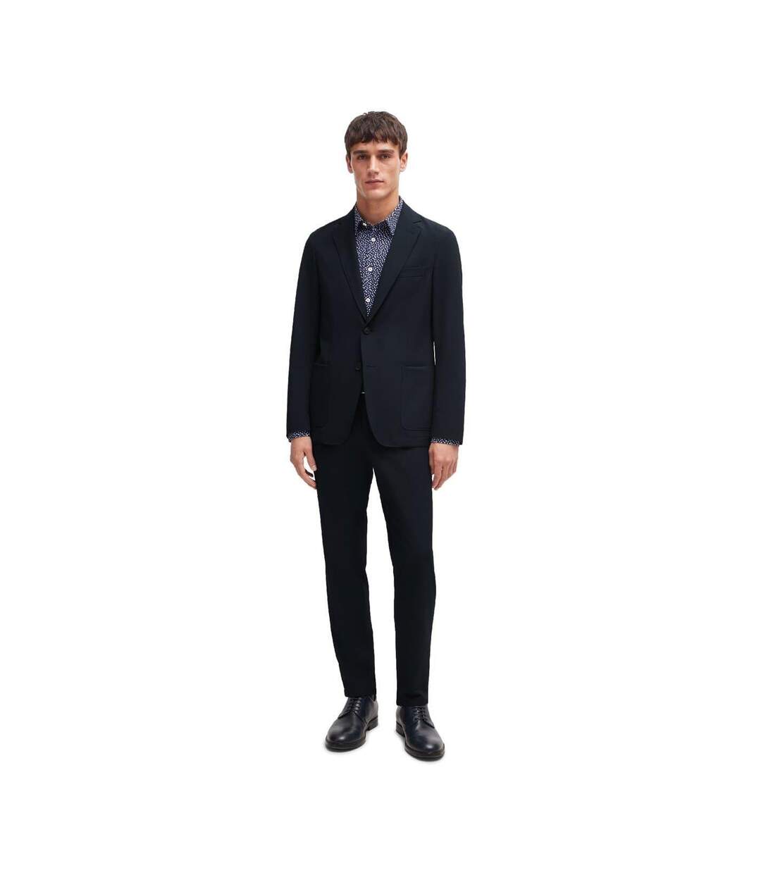 Blazer Motif/style Uni Homme Bleu Foncé Boss-3