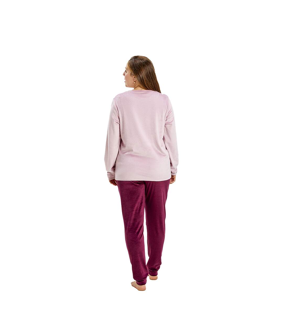 Winter pajamas long sleeve velvet MU5 women-3