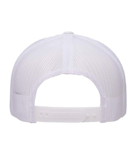 Childrens/kids Retro Trucker Cap White Flexfit