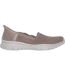 Womens/ladies Seager Believe It Trainers Dark Taupe Skechers-3