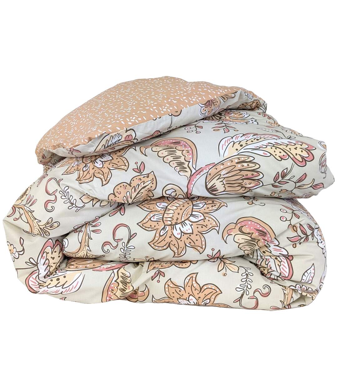 Housse de couette percale de coton SANTAL-1