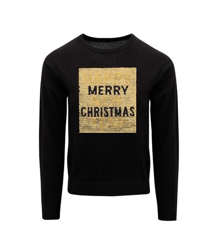 Christmas Shop Womens/Ladies Christmas/New Year Sweater (Black)