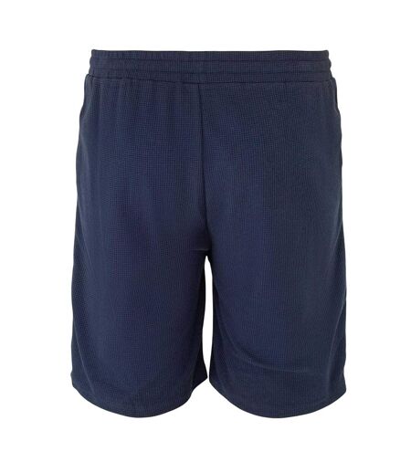 Mens Cotton Blend Shorts Navy Fabric