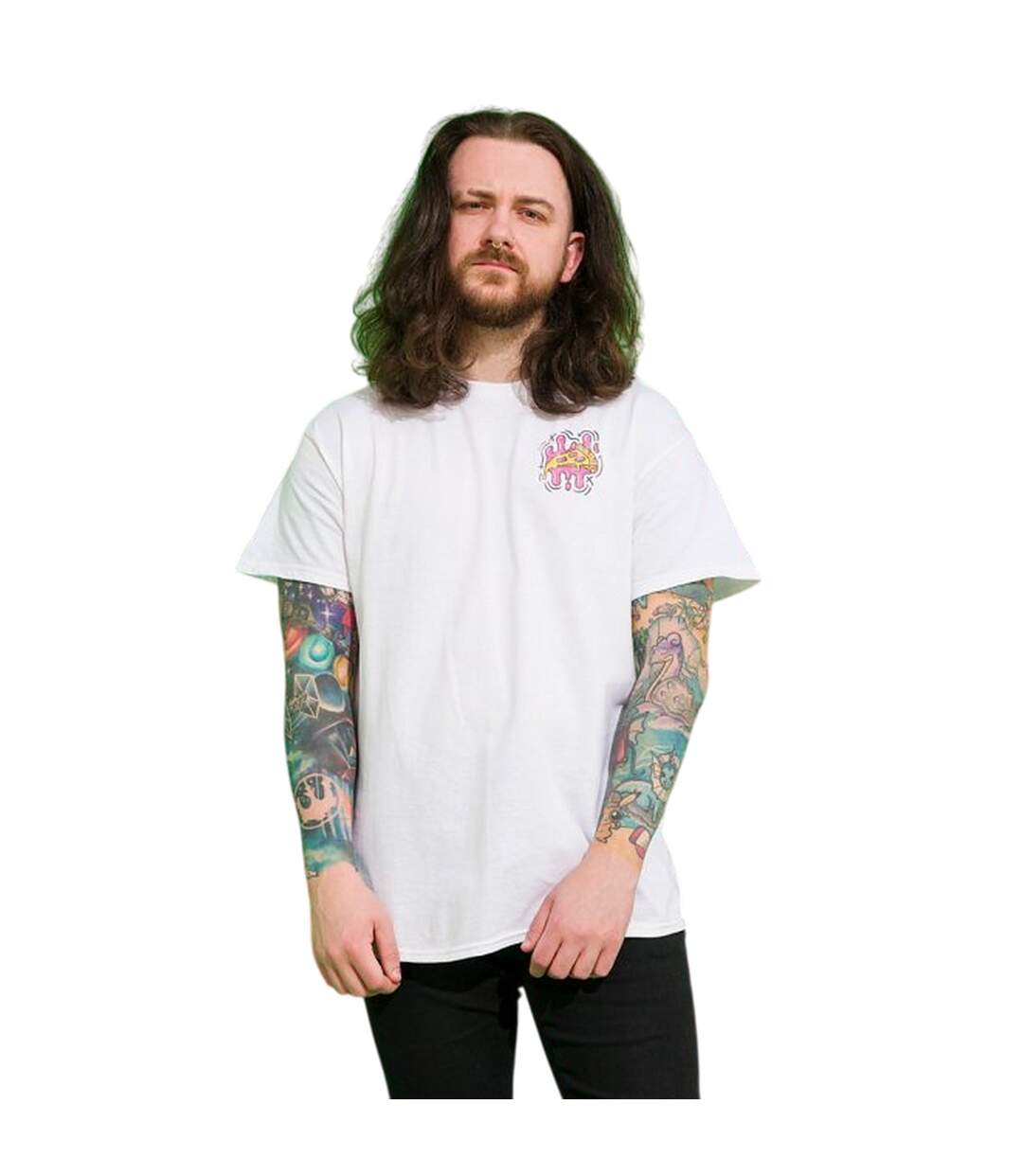 T-shirt Motif/style Bande Dessinée Adulte Blanc Teenage Mutant Ninja Turtles-1
